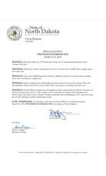 North Dakota Proclamation (2018)